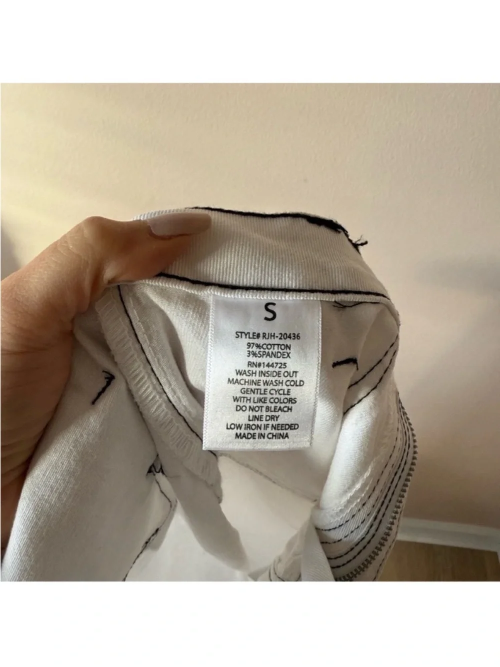 American Bazi White Denim Pants Small
